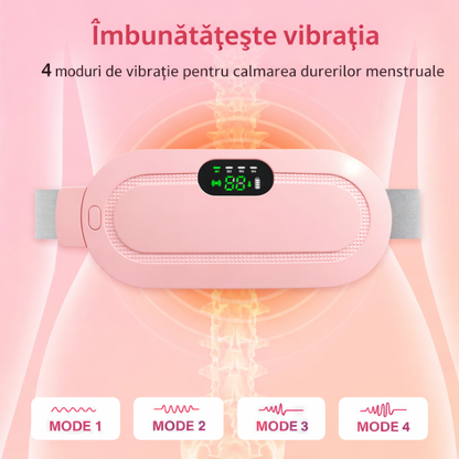 Centură Termică pentru Menstruație — Ameliorare Crampe și Masaj cu Vibrații
